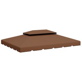 Model 84C-101 or 84C-144 13 x 10 Gazebo Replacement Canopy, Gazebo Top with Double Vented Roof (TOP ONLY), Coffee