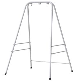 Hammock Chair Stand  Indoor and Outdoor Use with Anti-Slip Foot Pads, 2 Carabiners, White